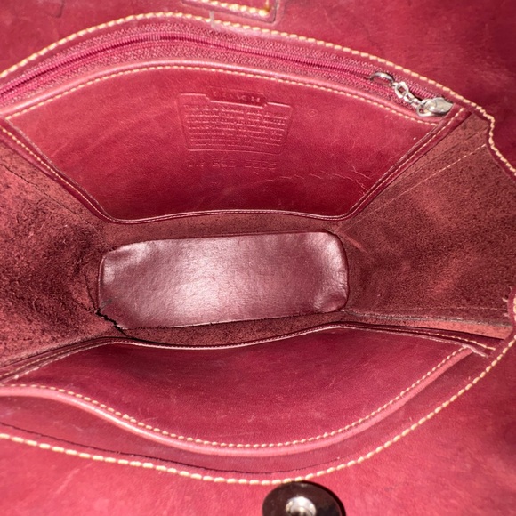 Vintage Coach Bleecker Bucket Tote | USA 1995 | Burgundy | 9303 | Good Condition - Picture 8 of 10